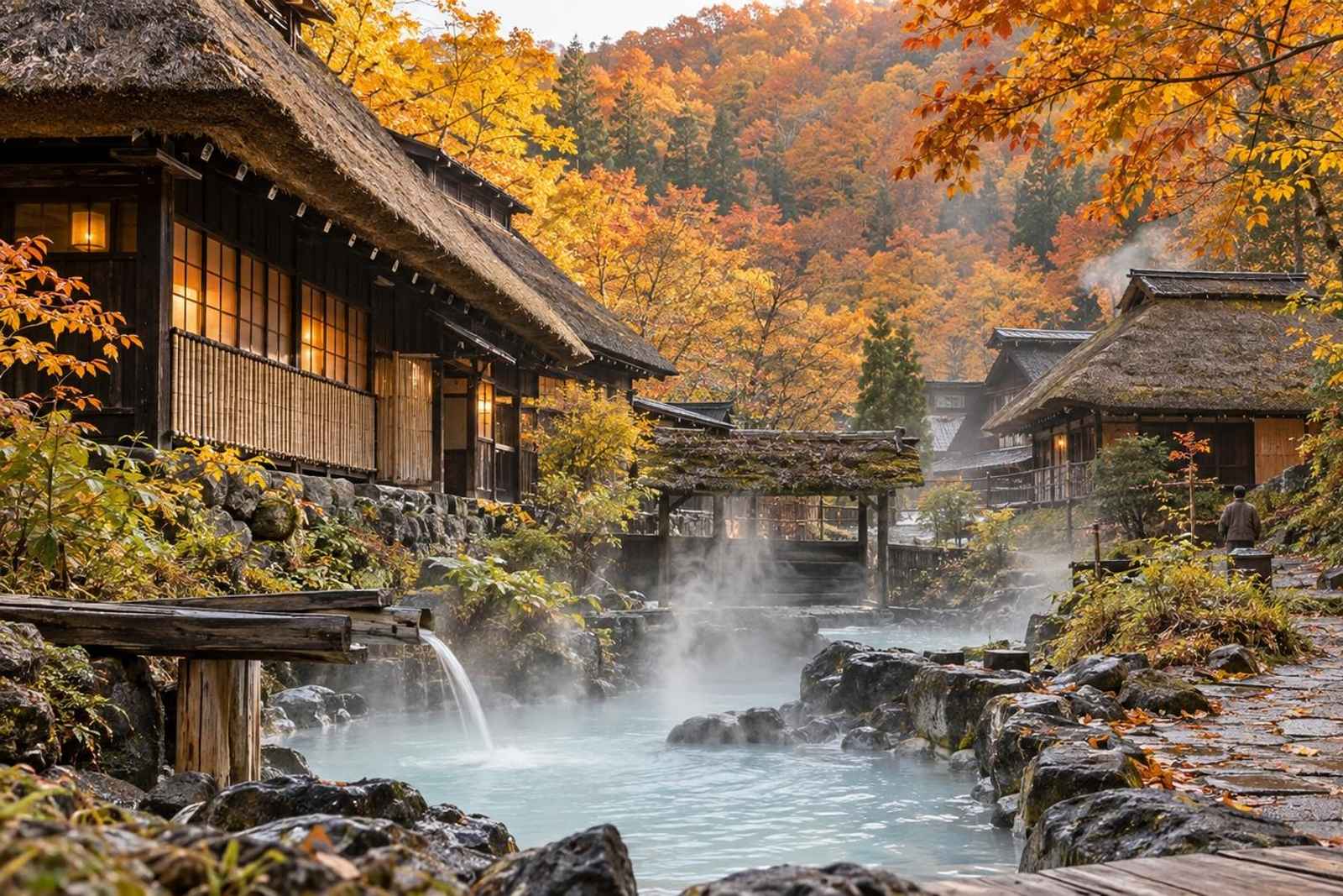 Nyuto Onsen 2-Day: Milky Hot Springs Customizable Tour