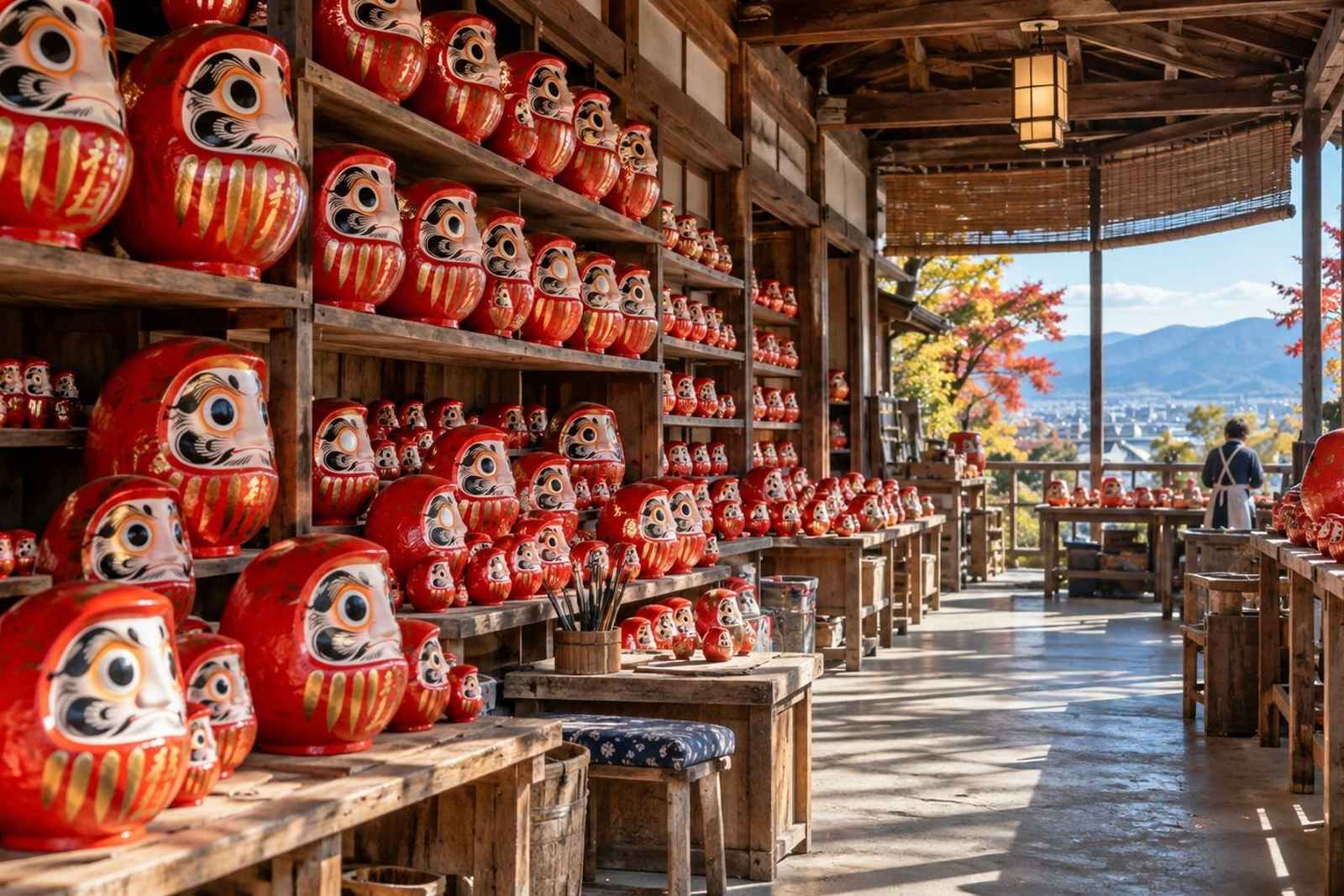 From Tokyo: Customizable Daruma Painting Tour in Takasaki