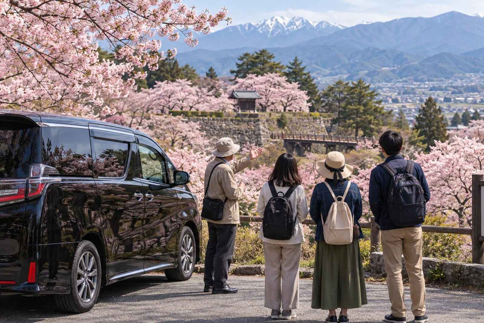 From Tokyo: Takato Castle Cherry Blossom Customizable Tour 2